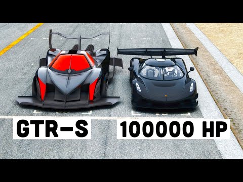 100000 HP Koenigsegg Jesko Black Devil vs Devel Sixteen GTR-S at Special Stage Route X