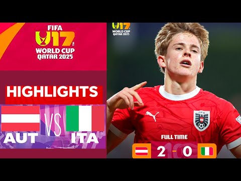 Italy U17 vs Austria U17 0-2 Highlights | FIFA U 17 World Cup 2025 Semi Finals | Österreich Italien 