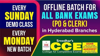 BEST BANK COACHING INSTITUTE IN HYDERABAD | BANK COACHING CENTER FOR IBPS, SBI, RRB PO/CLERK EXAMS