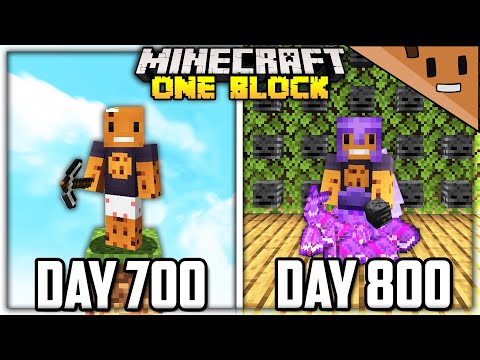 aCookieGod - I Spent 800 Days in ONE BLOCK Minecraft... Here's What Happened