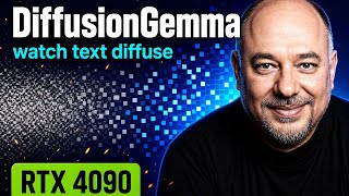 DiffusionGemma: the LLM that writes text ALL AT ONCE — live on an RTX 4090