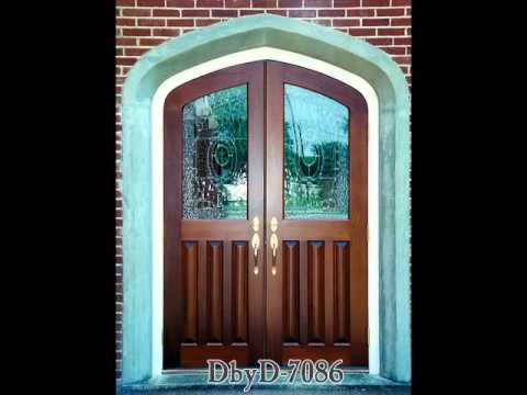 Stained glass double door