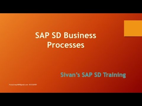 SAP SD Business Processes ECC/S4HANA |  Sivan's SAP SD Training