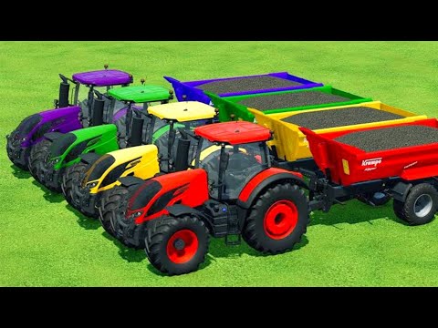 Harvesting And Load Sunflowers With Valtra Tractors - Farming Simulator 2022