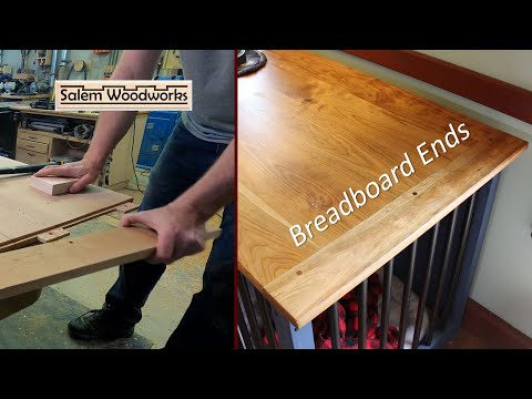 Making and fitting breadboard ends for a table top