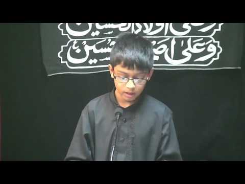 Eve 7th Safar 1438 - Muhamadi Madressah Ambassador Project: Mustafa Rajabali