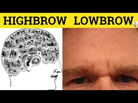 🔵 Highbrow Lowbrow - Highbrow Meaning - Lowbrow Examples - Highbrow Defined