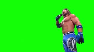 AJ Styles "we don't need a story, it writes itself" green screen