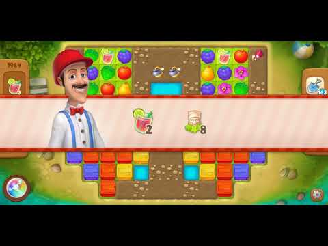 Gardenscapes Level 1964 Walkthrough "No Boosters Used"