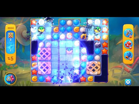 Fishdom Gameplay Level 9853 to 9854 Hard Level