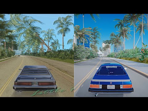 GTA: Vice City 2002 vs 2020 REMASTER - 4k 60fps Next-Gen Real Life Graphics Ray-Tracing GTA 5 PC Mod