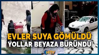 Ankara'da Hava Karardı Yollar Yazın Bembeyaz Oldu, Evler Suya Gömüldü!