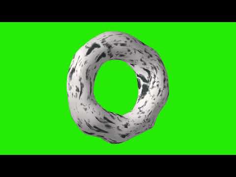 3D Object Elements - Warped Circle Mottled Circle 23 | Free Hd Green Screen
