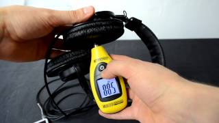 Video thumbnail for Audio-Technica ATH-M30 studio headphone audio dB test and review by Techscrew