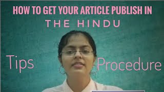 How to get your article publish in The Hindu |Open Page|The Hindu