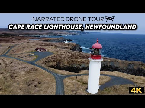 🌊 Majestic Cape Race Lighthouse, Newfoundland 🚁 | Serene Coastal Views in 4K