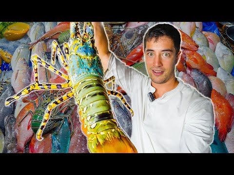 Malaysian Street Food - $100 KING LOBSTER + Eating Sago Worms in Kota Kinabalu, Borneo!!