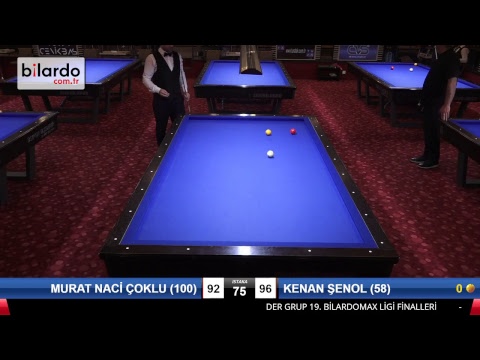 MURAT NACİ ÇOKLU (100) & KENAN ŞENOL (58) Bilardo Maçı - 19. BİLARDOMAX LİGİ FİNALLERİ-1. Tur