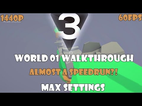 "VThree" -World 01 Walkthrough -Almost a Speedrun -All Platinum Time -Max Settings [1440P/60FPS]