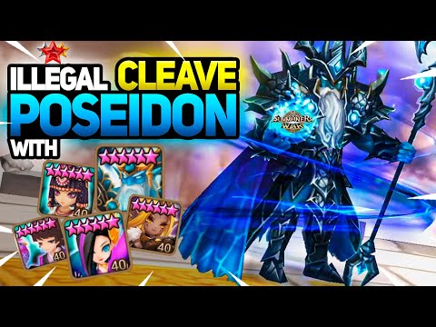 Crazy Cleave with Buffed POSEIDON in Summoners War