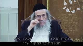 להיות "צומח" ולהתחבר - הרב מנדל ווכטר שנת תשע"ט