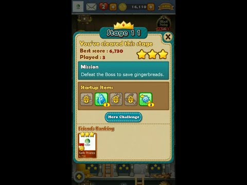 Monster Busters: Match 3 Puzzle Stage 11 Hero Challenge