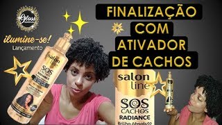 Gloss Complex Salon Line Sos Cachos Radiance Brilho Absoluto FINALIZAÇÃO EM CABELO CRESPO