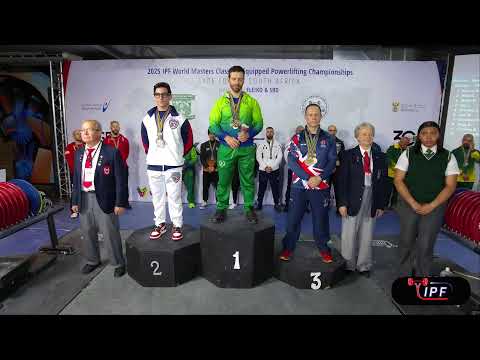 IPF 25 World Masters Classic Powerlifting Men M1 59 - 74kgs