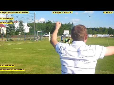 Kolejarz Knapy 1-3 KS Żupawa (Duma Adrian 1-2) 02.06.2019