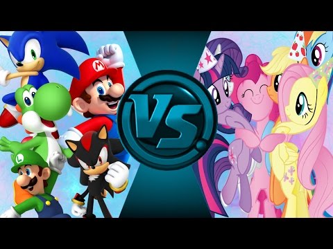 Team Mario & Sonic vs My Little Pony! Salt Assault Video