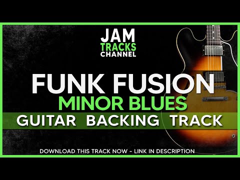 Funk Fusion Guitar Backing Track Minor Blues in Fm