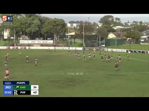 Rd 12 Hostplus SANFL Snapshot - Port's Jase Burgoyne intercepts & snaps on left foot