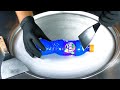ASMR Blue Fanta Ice Cream Rolls Oddly Satisfying Fried Fanta Ice Cream With Tapping Sounds