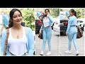 Gorgeous Neha Sharma Breathtaking Poses In Her Gym Outfit At Bandra CCL