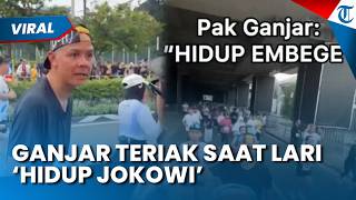 HIDUP JOKOWI! Teriakan Ganjar saat akan Finish dalam Event Lari Jakarta Internasional Marathon