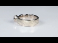 video - Winter Mokume Solitaire Tapered Engagement Ring