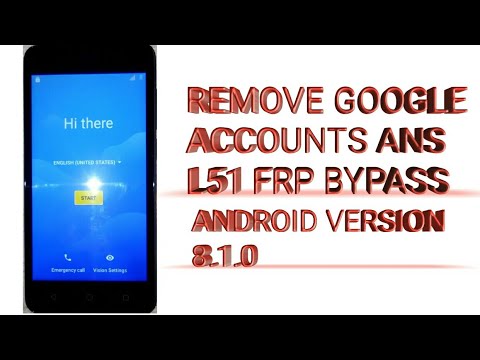 REMOVE FRP ANS L51/assurance wireless virqin 8.1.0,Bypass google account 2021