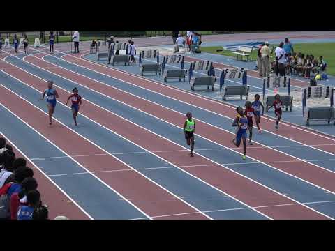 Girls 100m Dash 9-10 Year Old Heat 4 - 44th Annual Northwest Track and Field Classic 2019