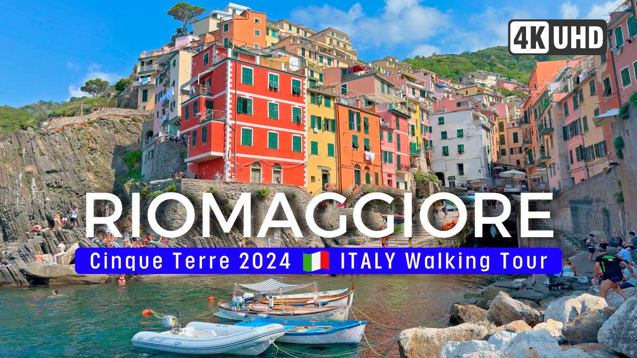 RIOMAGGIORE Walking Tour 4K60 ⛵ Cinque Terre, ITALY 🇮🇹 w/SUBTITLES (cc)