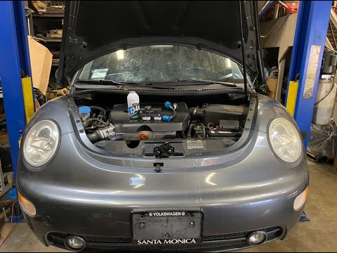 VW BEETLE A/C DIAGNOSIS AND REPAIR. 1998-2005 BEETLE A/C REPAIR COOLING FAN CONTROL MODULE REPLACED