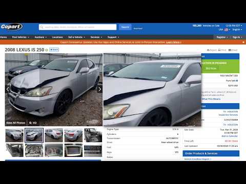 Copart Auto Auction Live Stream and Prices - Houston - 03/31/20