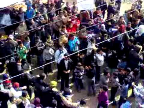 مظاهرة في قرية سحم الجولان في ريف درعا في جمعة "إضراب الكرامة"