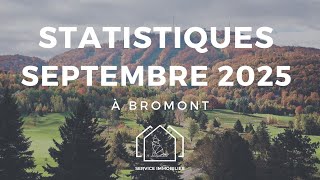 STATISTIQUES IMMOBILIÈRES  de Bromont pour septembre 2025  🚀 - Immobilier