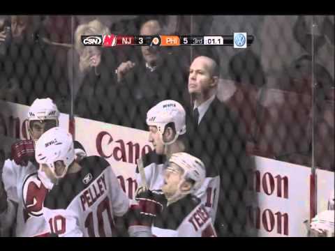 Jeff Carter scores empty netter vs the Devils; Langenbrunner bleeds - 12-4-10