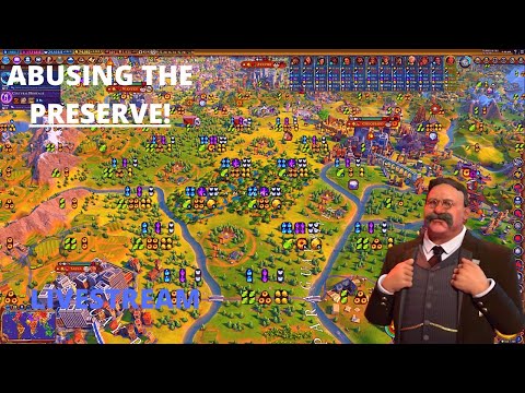 Getting CRAZY YIELDS As Teddy in CIVILIZATION 6 [Livestream]