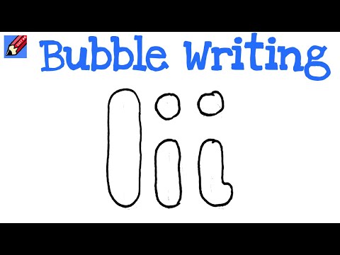 How to Draw Bubble Writing Real Easy - Letter I