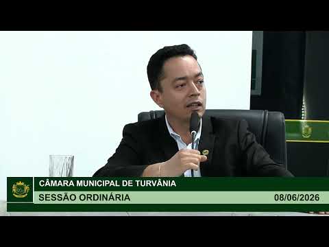 21° Sessão Ordinária - 08/06/2026 | Câmara Municipal de Turvânia-GO