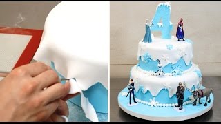 איך להכין עוגה קפואה בנושא חורף מאת Cakes StepbyStep
