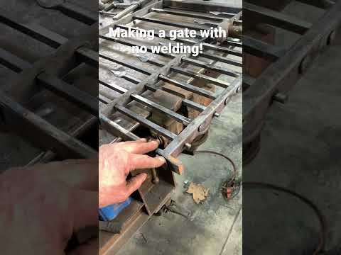 How to assemble a gate without welding! Blacksmith style assembly on some garden gate dog bars.