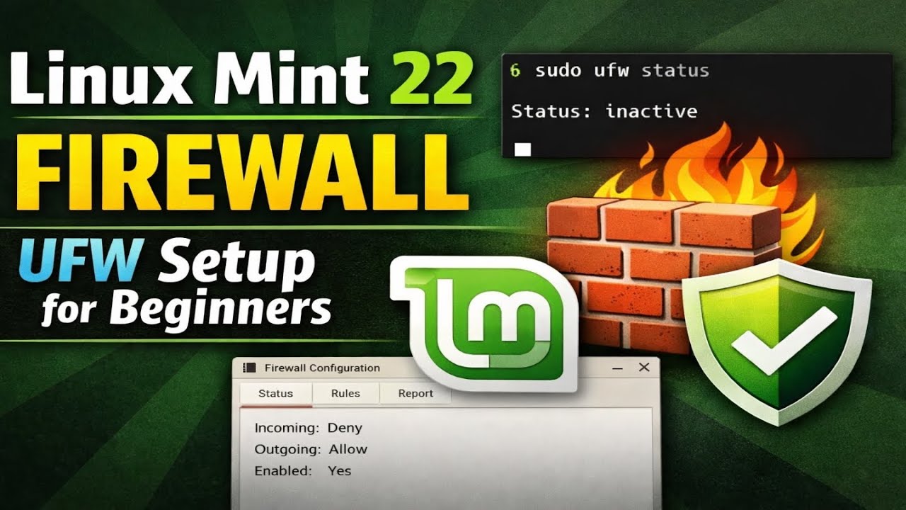Linux Mint 22 Firewall Explained: UFW Setup for Beginners [ssh,tcp,smtp]